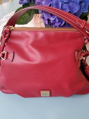 Like New Dooney & Bourke Tegan Hobo in Mulberry